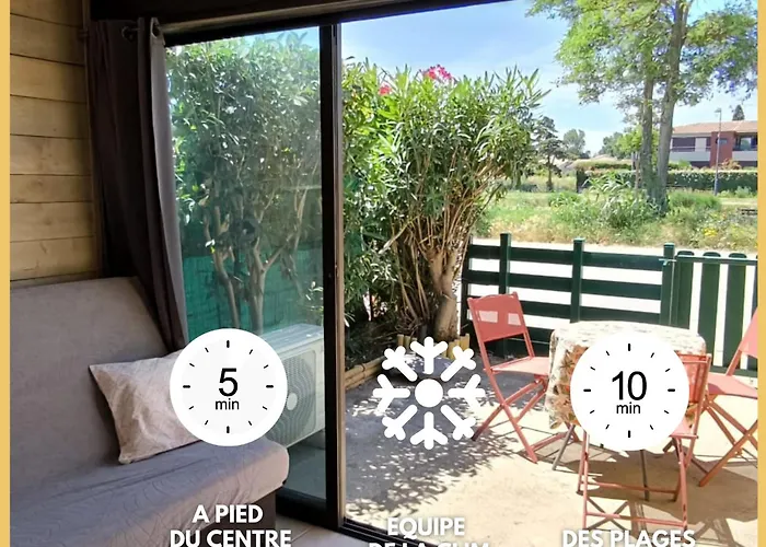 Magnifique Le Flamant Dore Avec Loggia, Terrasse & Climatisation, Proche Apartamento Aigues-Mortes