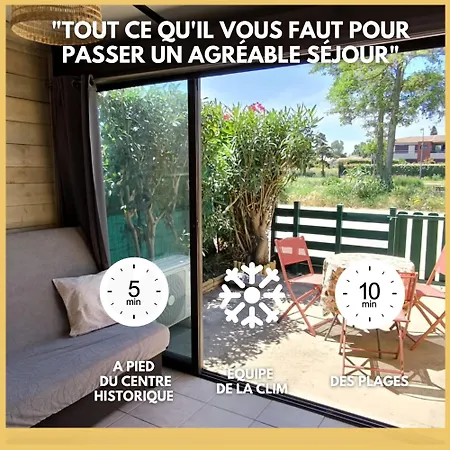 Magnifique Le Flamant Dore Avec Loggia, Terrasse & Climatisation, Proche 아파트 에그모르트